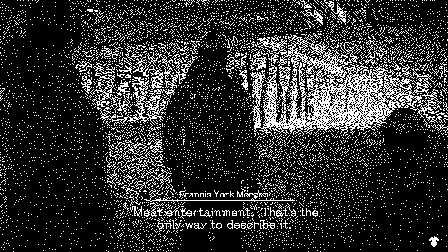 York describing the inside of a meat packing site as MEAT ENTERTAINMENT